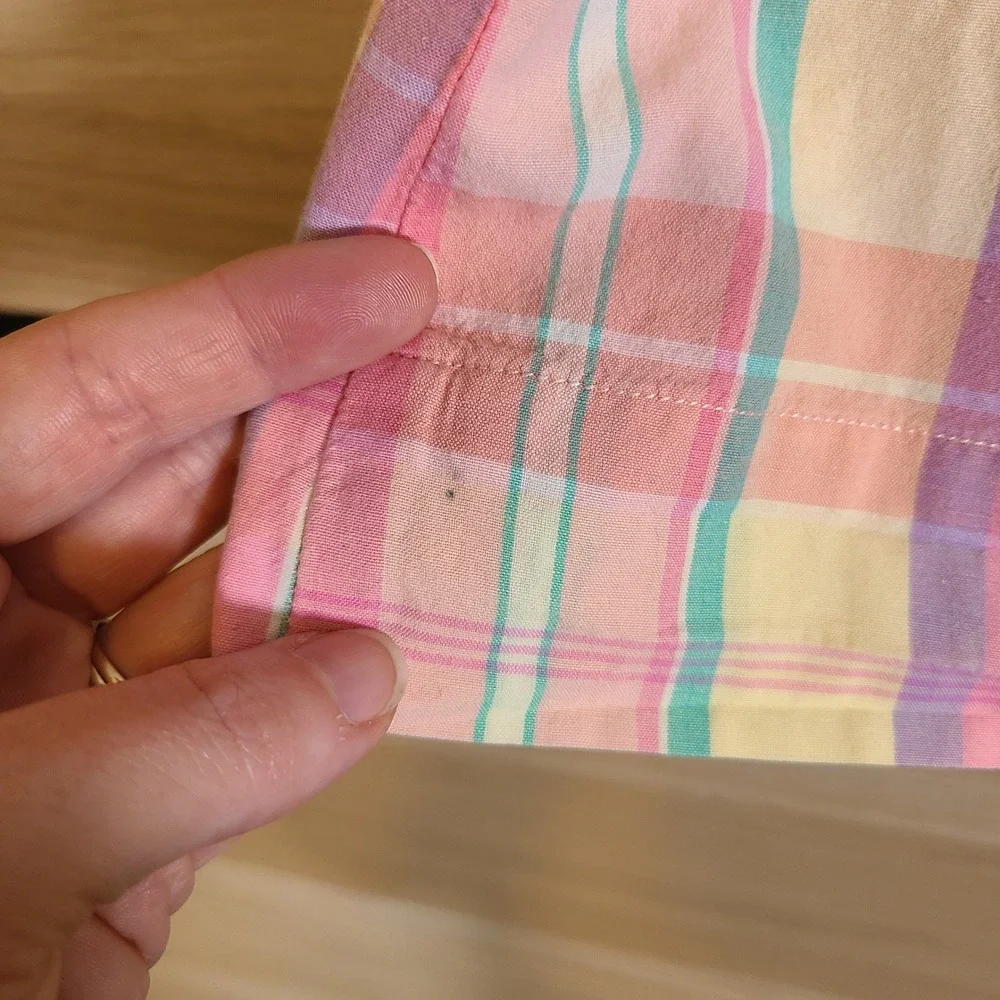 Ralph Lauren Plaid Cotton Dress Girls 2T Pink Sleeveless Bow Pony Pastel Preppy